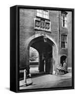 A Tudor Gateway Leading to Lincoln's Inn from Chancery Lane, 1926-1927-McLeish-Framed Stretched Canvas