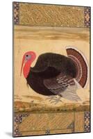 A Turkey-Cock, Brought to Jahangir from Goa in 1612, from the Wantage Album, Mughal, circa 1612-Ustad Mansur-Mounted Giclee Print