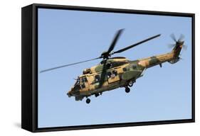 A Turkish Air Force As-532Al Cougar Taking Off from Konya, Turkey-Stocktrek Images-Framed Stretched Canvas