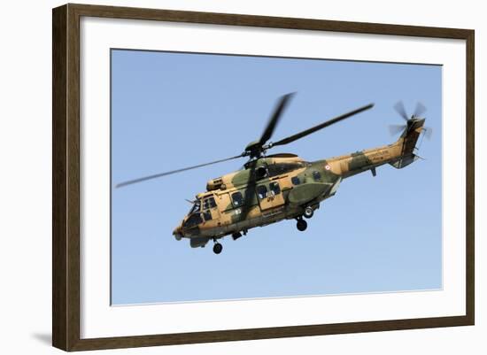 A Turkish Air Force As-532Al Cougar Taking Off from Konya, Turkey-Stocktrek Images-Framed Photographic Print