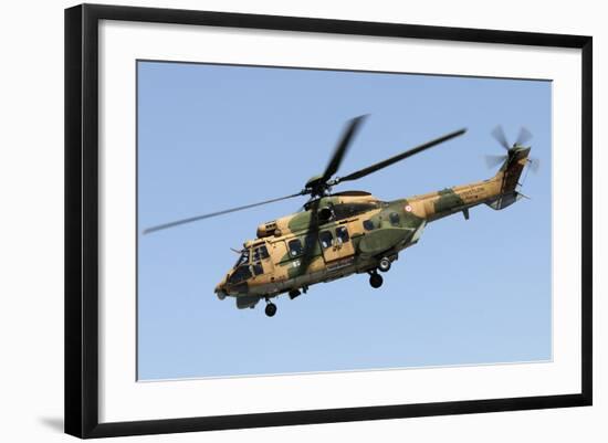 A Turkish Air Force As-532Al Cougar Taking Off from Konya, Turkey-Stocktrek Images-Framed Photographic Print