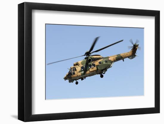 A Turkish Air Force As-532Al Cougar Taking Off from Konya, Turkey-Stocktrek Images-Framed Photographic Print