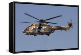 A Turkish Air Force As532 Al Cougar During a Flypast in Izmir, Turkey-Stocktrek Images-Framed Stretched Canvas