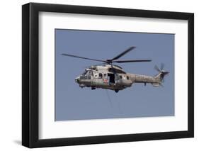 A Turkish Air Force As532 Al Cougar During a Flypast in Izmir, Turkey-Stocktrek Images-Framed Photographic Print