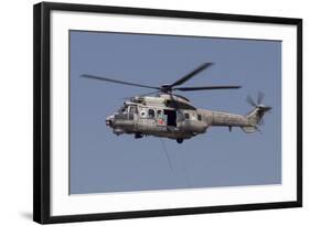 A Turkish Air Force As532 Al Cougar During a Flypast in Izmir, Turkey-Stocktrek Images-Framed Photographic Print