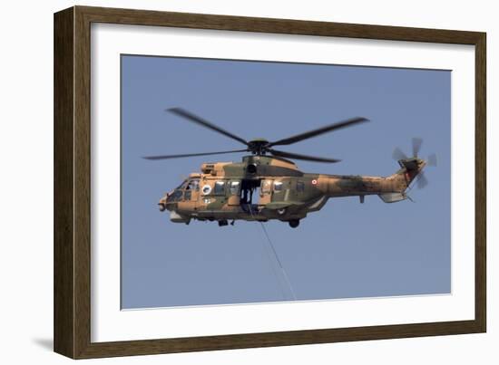 A Turkish Air Force As532 Al Cougar During a Flypast in Izmir, Turkey-Stocktrek Images-Framed Photographic Print