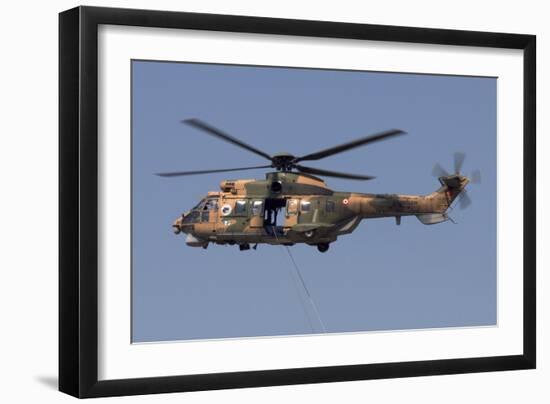 A Turkish Air Force As532 Al Cougar During a Flypast in Izmir, Turkey-Stocktrek Images-Framed Photographic Print