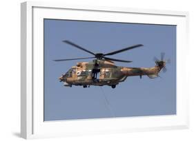 A Turkish Air Force As532 Al Cougar During a Flypast in Izmir, Turkey-Stocktrek Images-Framed Photographic Print