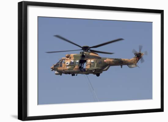 A Turkish Air Force As532 Al Cougar During a Flypast in Izmir, Turkey-Stocktrek Images-Framed Photographic Print