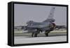 A Turkish Air Force F-16C Block 52+ Taking Off from Konya Air Base, Turkey-Stocktrek Images-Framed Stretched Canvas