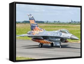 A Turkish Air Force F-16C Fighting Falcon on the Flight Line at Cambrai Air Base, France-Stocktrek Images-Framed Stretched Canvas