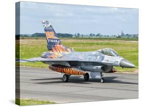 A Turkish Air Force F-16C Fighting Falcon on the Flight Line at Cambrai Air Base, France-Stocktrek Images-Stretched Canvas