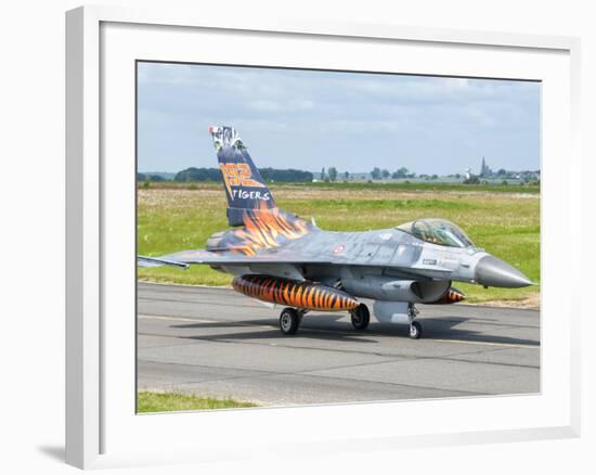 A Turkish Air Force F-16C Fighting Falcon on the Flight Line at Cambrai Air Base, France-Stocktrek Images-Framed Photographic Print