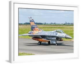 A Turkish Air Force F-16C Fighting Falcon on the Flight Line at Cambrai Air Base, France-Stocktrek Images-Framed Photographic Print