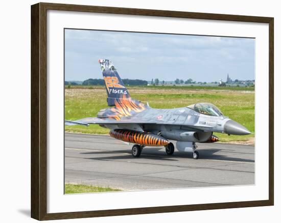 A Turkish Air Force F-16C Fighting Falcon on the Flight Line at Cambrai Air Base, France-Stocktrek Images-Framed Photographic Print