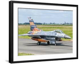 A Turkish Air Force F-16C Fighting Falcon on the Flight Line at Cambrai Air Base, France-Stocktrek Images-Framed Photographic Print