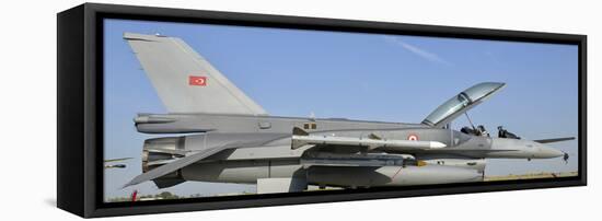 A Turkish Air Force F-16D Block 50 at the Izmir Air Show in Turkey-Stocktrek Images-Framed Stretched Canvas