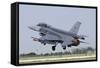 A Turkish Air Force F-16D Block 50+ Taking Off from Konya Air Base-Stocktrek Images-Framed Stretched Canvas