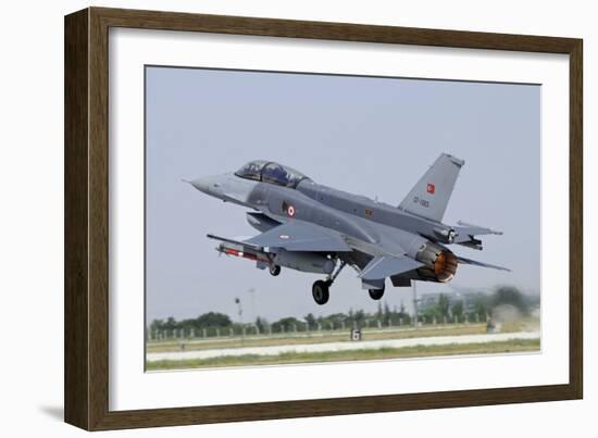 A Turkish Air Force F-16D Block 50+ Taking Off from Konya Air Base-Stocktrek Images-Framed Photographic Print