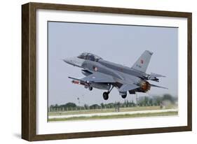 A Turkish Air Force F-16D Block 50+ Taking Off from Konya Air Base-Stocktrek Images-Framed Photographic Print