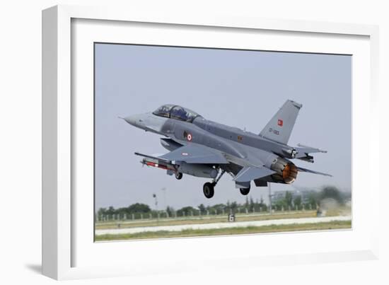 A Turkish Air Force F-16D Block 50+ Taking Off from Konya Air Base-Stocktrek Images-Framed Photographic Print