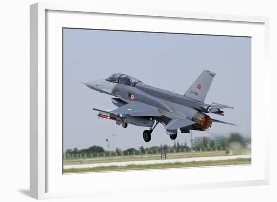 A Turkish Air Force F-16D Block 50+ Taking Off from Konya Air Base-Stocktrek Images-Framed Photographic Print