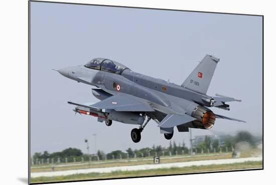 A Turkish Air Force F-16D Block 50+ Taking Off from Konya Air Base-Stocktrek Images-Mounted Photographic Print