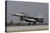 A Turkish Air Force F-16D Landing on the Runway at Konya Air Base-Stocktrek Images-Stretched Canvas