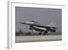 A Turkish Air Force F-16D Landing on the Runway at Konya Air Base-Stocktrek Images-Framed Photographic Print