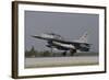 A Turkish Air Force F-16D Landing on the Runway at Konya Air Base-Stocktrek Images-Framed Photographic Print