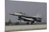 A Turkish Air Force F-16D Landing on the Runway at Konya Air Base-Stocktrek Images-Mounted Photographic Print