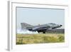 A Turkish Air Force F-4E 2020 Terminator Landing at Konya Air Base-Stocktrek Images-Framed Photographic Print