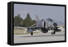 A Turkish Air Force F-4E 2020 Terminator Taxiing at Konya Air Base, Turkey-Stocktrek Images-Framed Stretched Canvas
