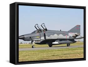 A Turkish Air Force Rf-4E Taxiing at Izmir Air Base, Turkey-Stocktrek Images-Framed Stretched Canvas