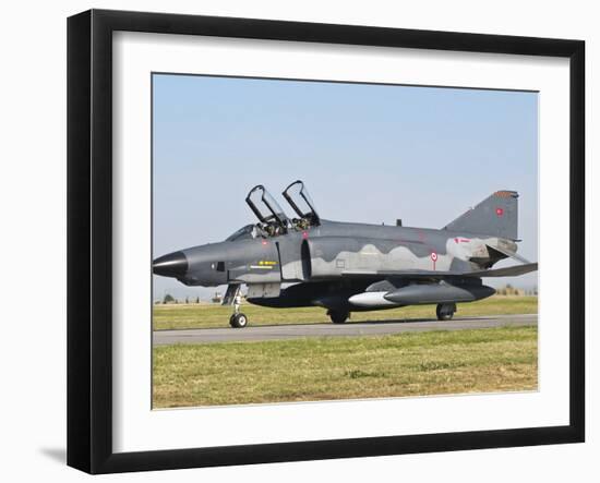 A Turkish Air Force Rf-4E Taxiing at Izmir Air Base, Turkey-Stocktrek Images-Framed Photographic Print