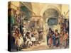 A Turkish Bazaar, 1854-Amadeo Preziosi-Stretched Canvas