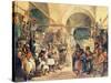 A Turkish Bazaar, 1854-Amadeo Preziosi-Stretched Canvas