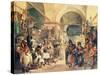 A Turkish Bazaar, 1854-Amadeo Preziosi-Stretched Canvas