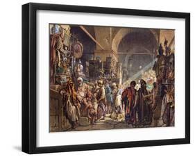 A Turkish Bazaar, 1867-Amadeo Preziosi-Framed Giclee Print