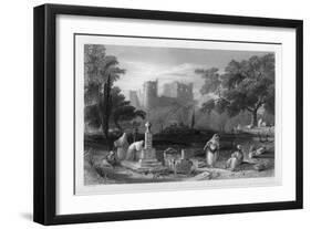 A Turkish Burial Ground at Sidon, Lebanon, 1841-J Redaway-Framed Giclee Print