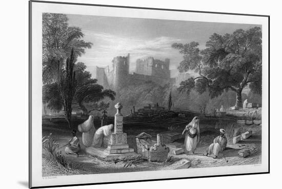 A Turkish Burial Ground at Sidon, Lebanon, 1841-J Redaway-Mounted Giclee Print