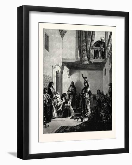 A Turkish Courtyard Scene-null-Framed Giclee Print