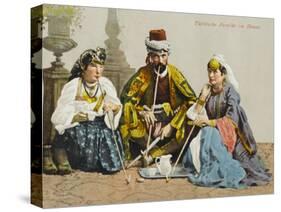 A Turkish Family Smoking-null-Stretched Canvas