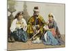 A Turkish Family Smoking-null-Mounted Photographic Print