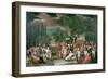 A Turkish Hunting Party with Sultan Ahmed III-Jean Baptiste Vanmour-Framed Giclee Print