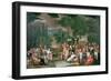 A Turkish Hunting Party with Sultan Ahmed III-Jean Baptiste Vanmour-Framed Giclee Print