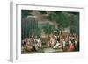 A Turkish Hunting Party with Sultan Ahmed III-Jean Baptiste Vanmour-Framed Giclee Print