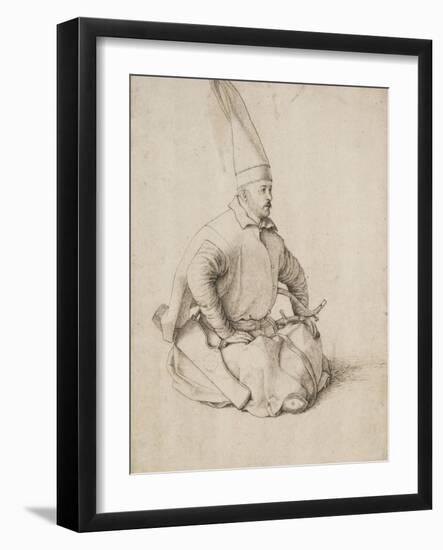 A Turkish Janissary-Gentile Bellini-Framed Art Print