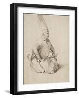 A Turkish Janissary-Gentile Bellini-Framed Art Print