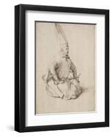 A Turkish Janissary-Gentile Bellini-Framed Art Print